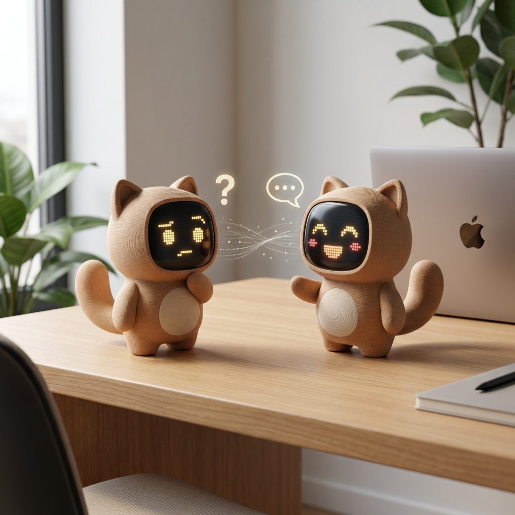 Two ClawPets talking to each other